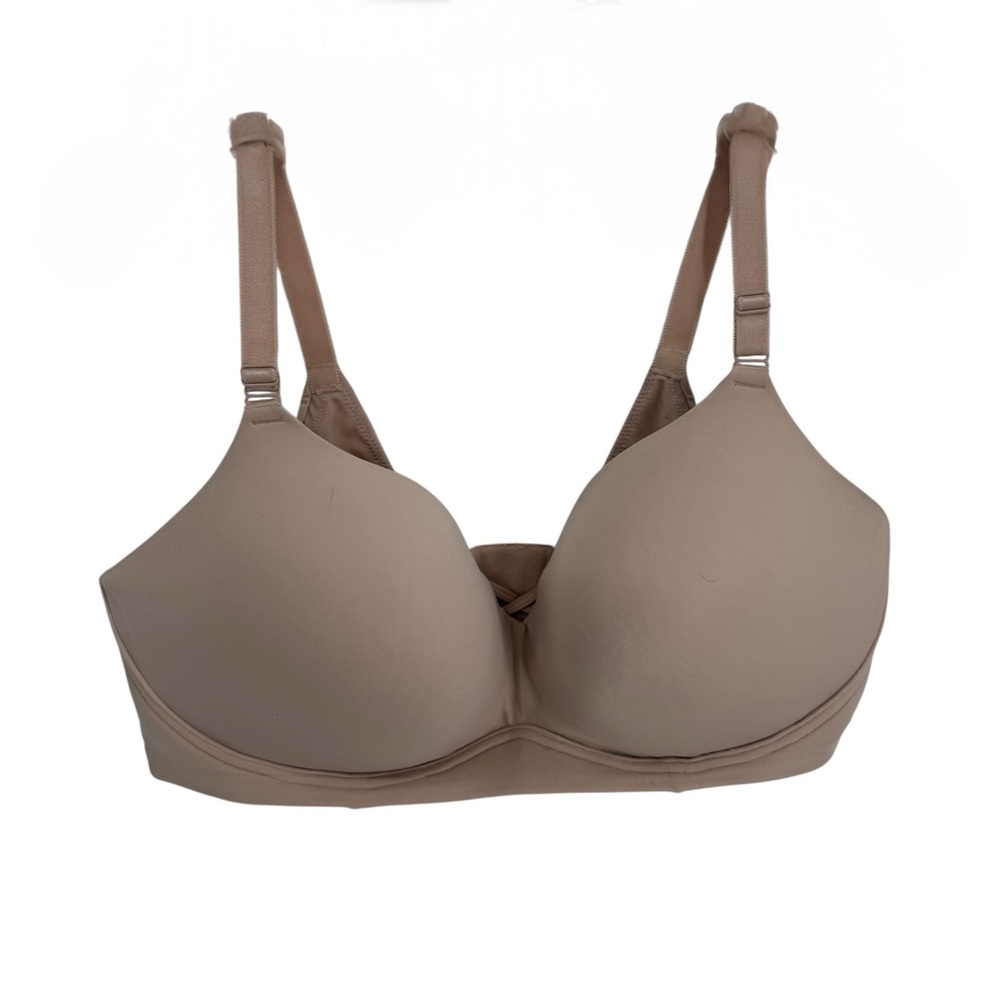 Torrid Size 46DD Bra Wire-Free Push-Up Plunge 360 Back Smoothing Dusty Pink